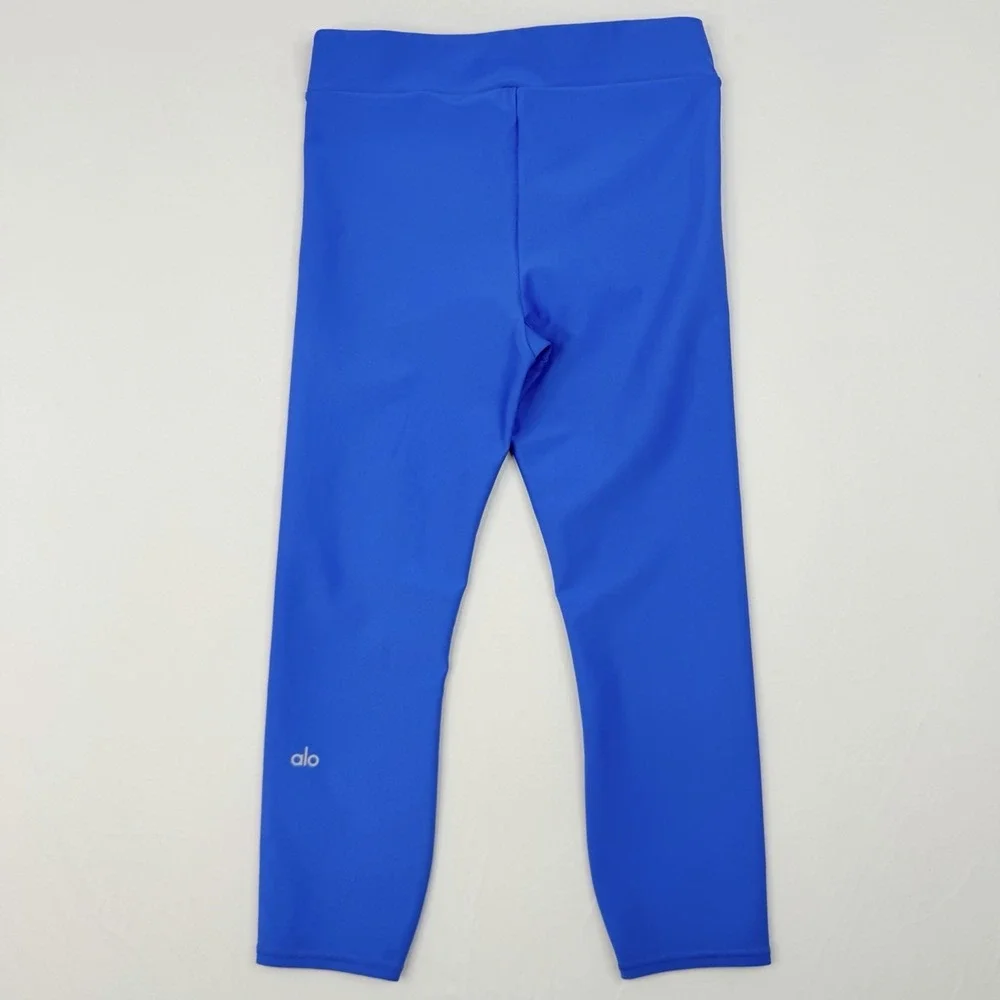 Alo Yoga Leggings High Rise Yoga Pants Gym Athletic Blue SZ-Medium